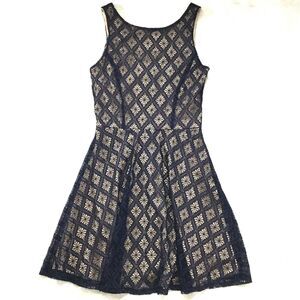 Speechless Womens Dress size 5 Navy Beige new nwt $69 Party Event Short Stretch